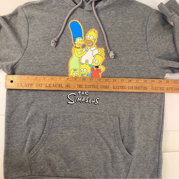 THE SIMPSONS  Old Navy Gray Hoodie Size L Unisex Graphic Sweatshirt - Picture 6 of 10